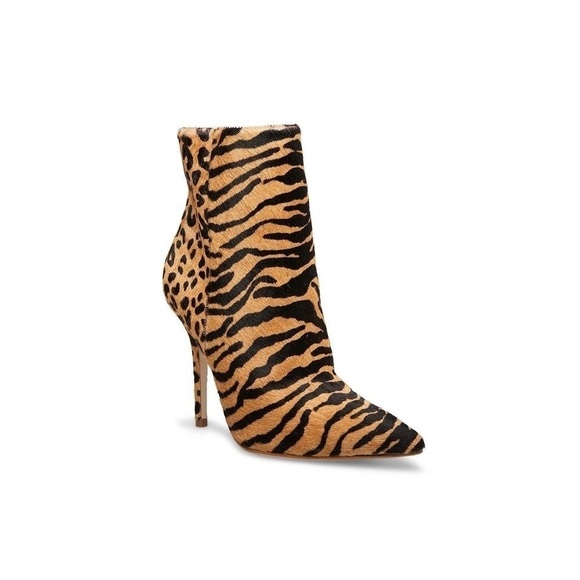 STEVE Madden Women's Via Stiletto Tiger Booties Various Sizes - Picture 3 of 14